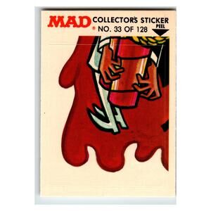 MAD Collector's Sticker No.33 Fleer 1983 Vintage Non-Sport Card